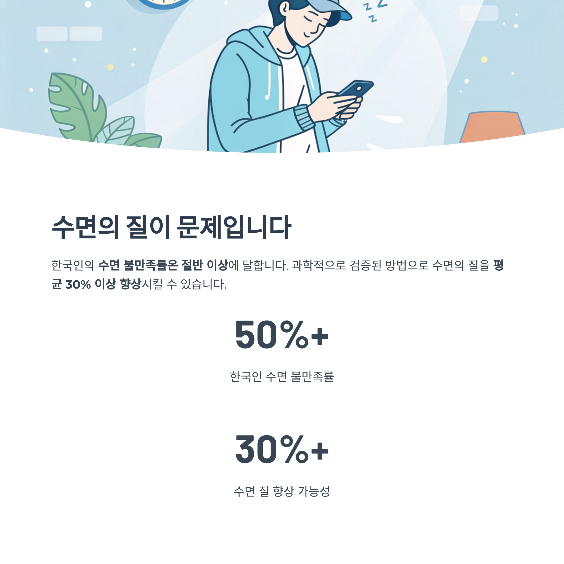 수면의 질이 문제입니다