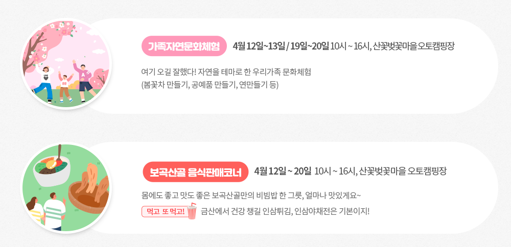 금산 보곡산골 산벚꽃 축제