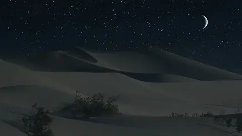 사막 위 초승달