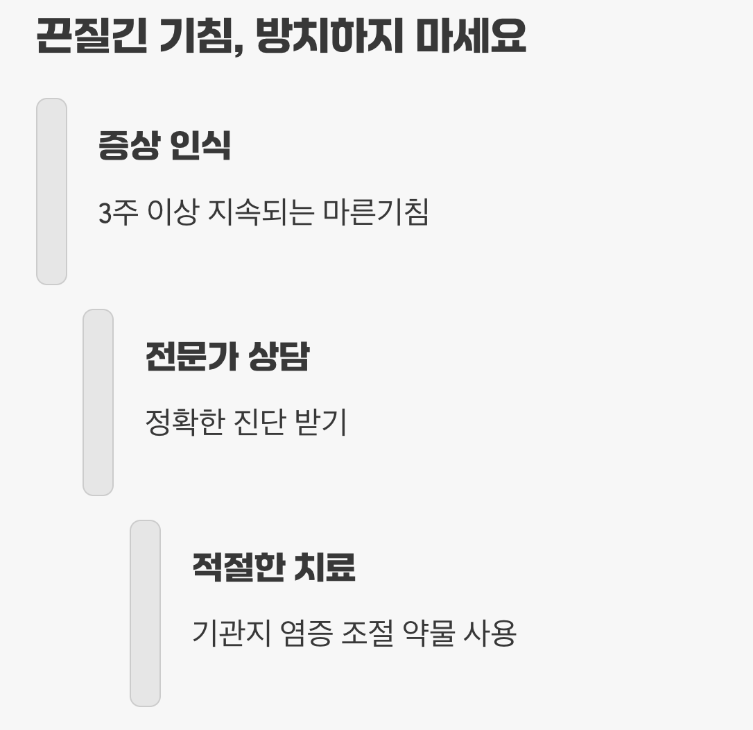 끈질긴 기침, 방치하지 마세요