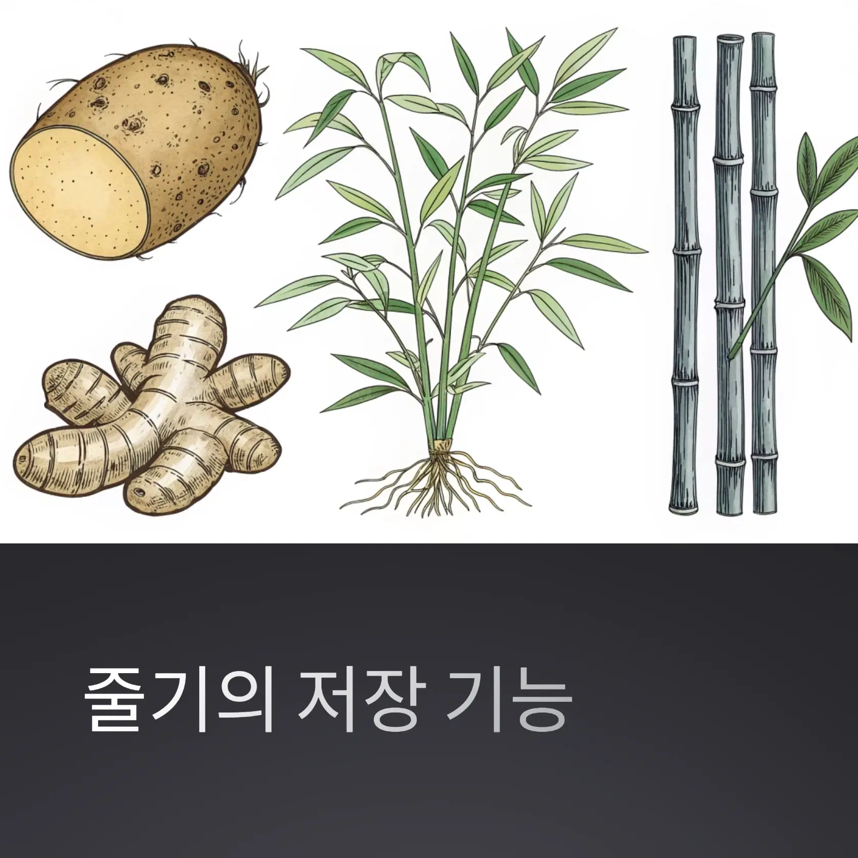 줄기의 저장 기능과 활용