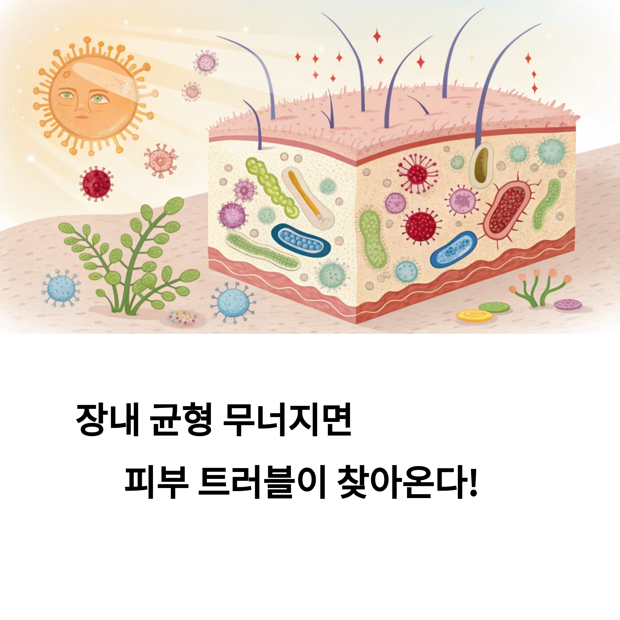건강한 피부를 위한 실천 방법 안내, 유산균과 아연 섭취, 스트레스 관리와 수면 중요성 강조