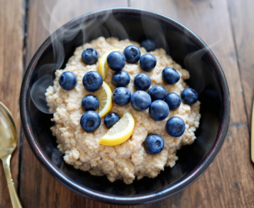 블루베리의 다양한 섭취 방법, 오트밀