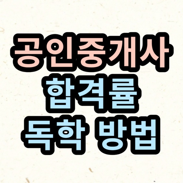 공인중개사-합격률-독학방법-한글-글자