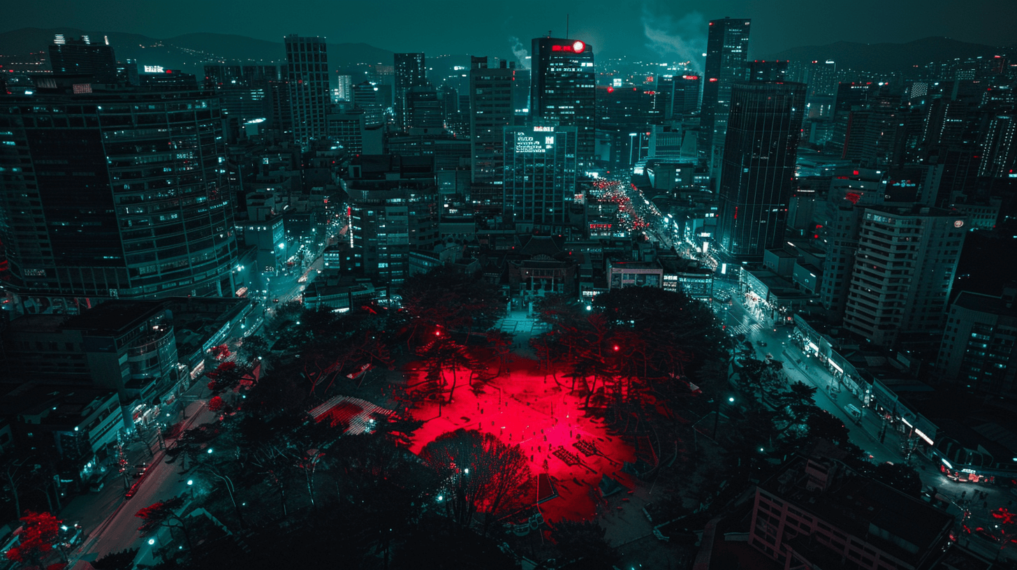 도심-중심의-광장을-하늘에서-찍은-이미지