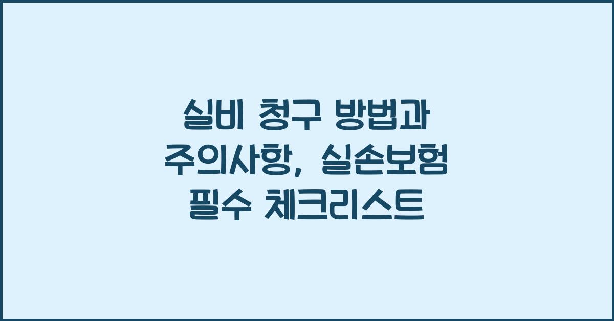 실비 청구