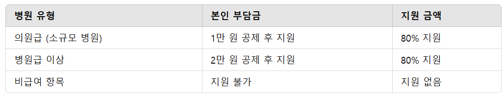환급 금액 & 본인 부담금