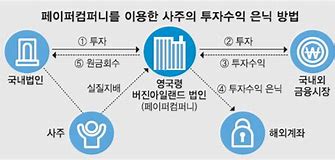 페이퍼컴퍼니를 이용한 사주 투자은닉 상황도