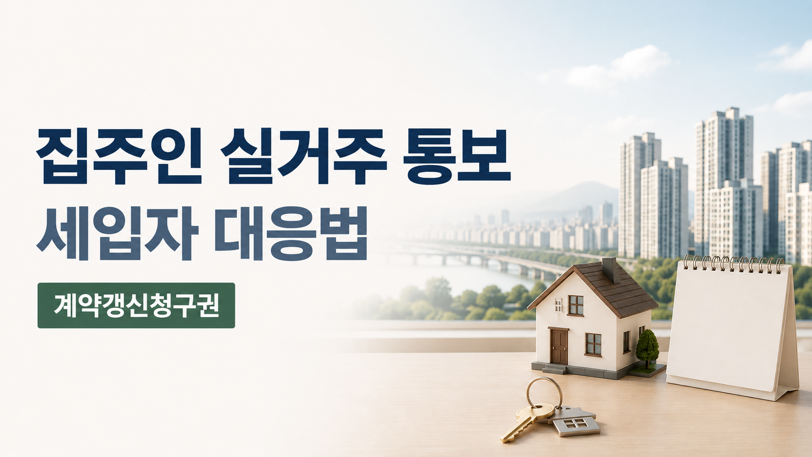 집주인 실거주 통보 받았다면? 2026 세제개편 이후 계약갱신청구권 꼭 확인하세요