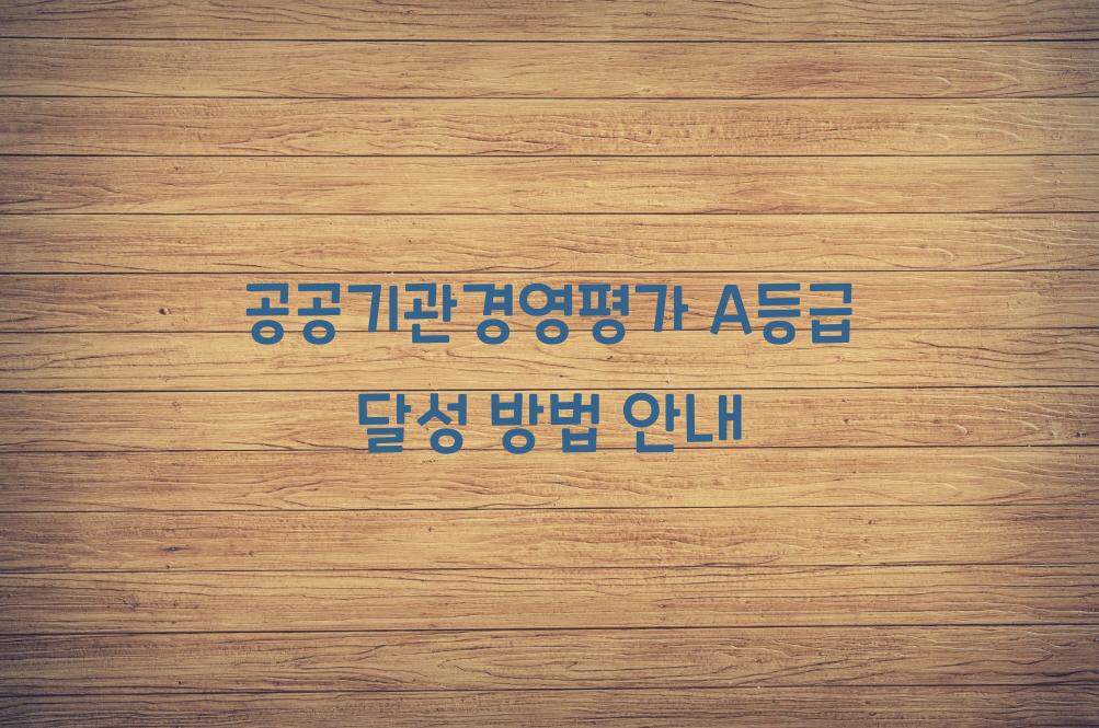 공공기관경영평가