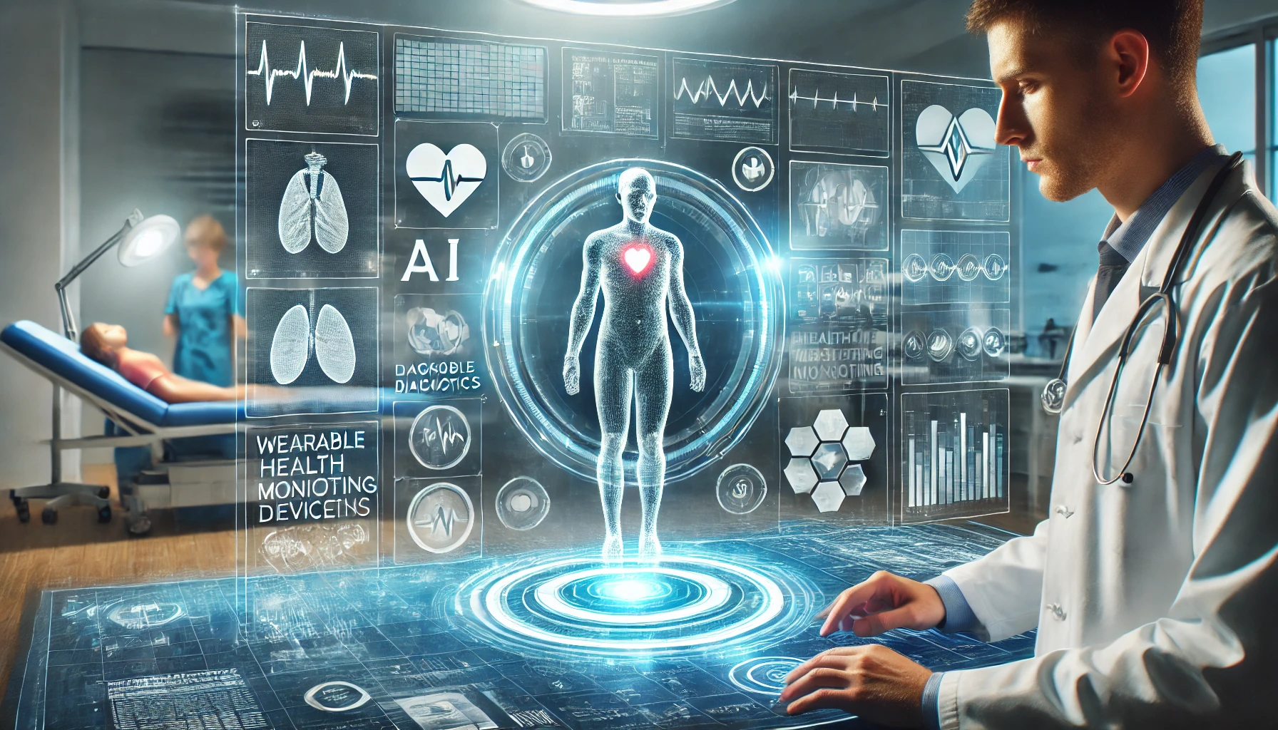 AI 기반 디지털 헬스케어 진단을 수행하는 의사