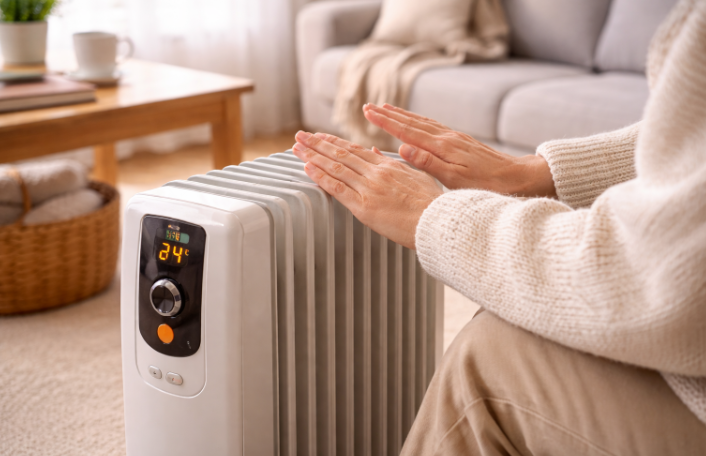 에너지바우처 난방기 사용 장면 실내 난방 지원 활용 모습