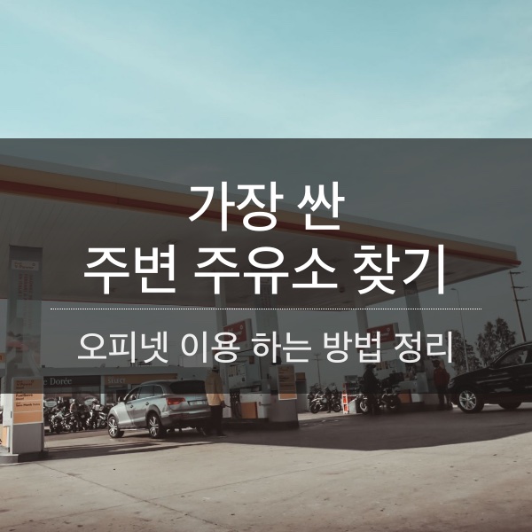 가장 싼 주변 주유소 찾는 오피넷 이용 방법 정리
