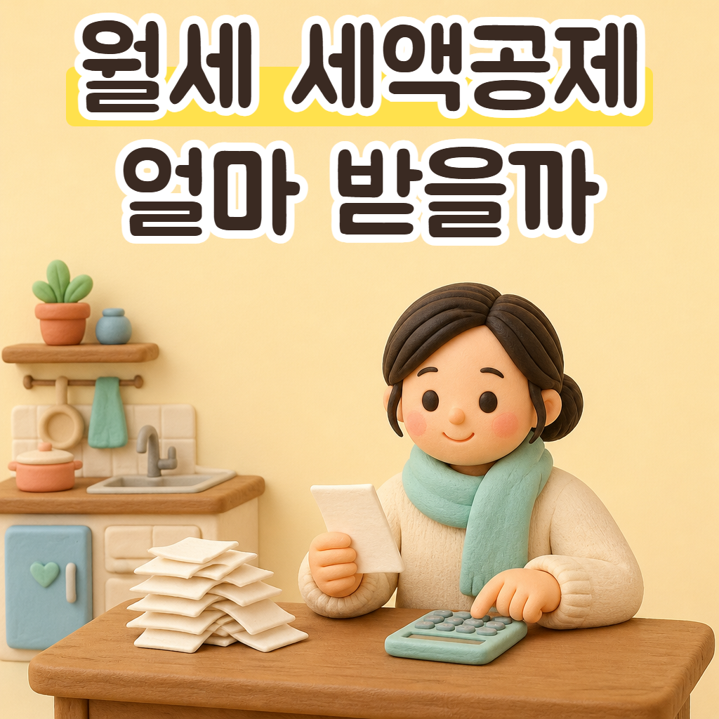 원룸 책상에서 영수증 묶음과 계산기를 놓고 미소 짓는 성글이