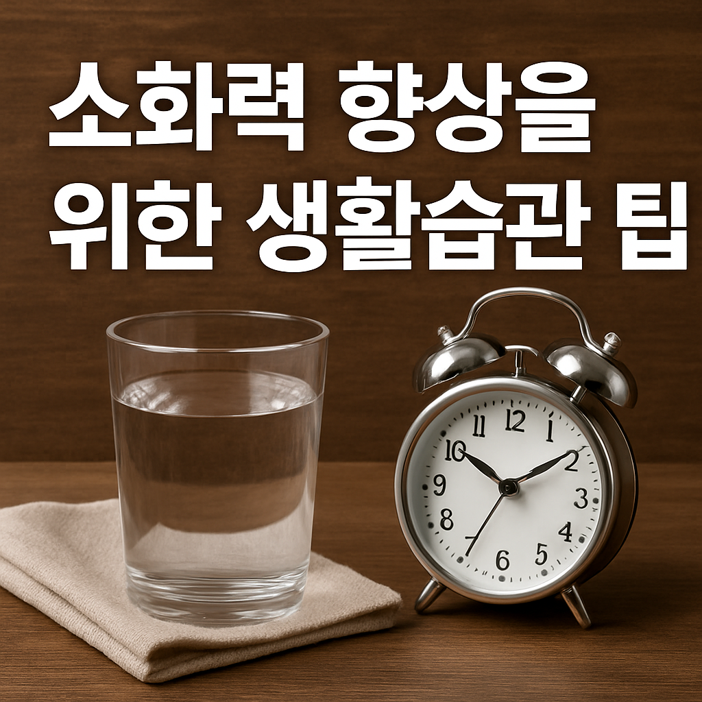 소화력 향상을 위한 생활습관 팁