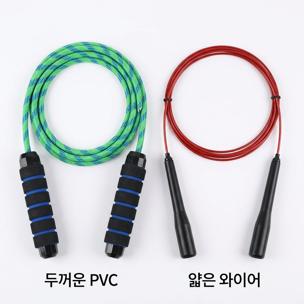 줄넘기 고르는법 PVC 와이어 줄 소재 비교