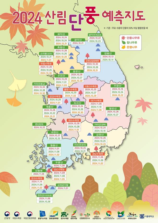 단풍 절정 시기