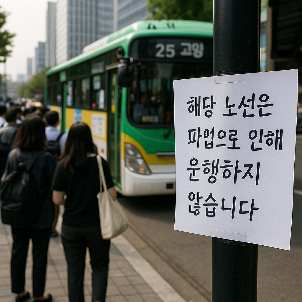 버스 노선 파업