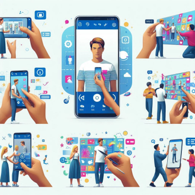 스마트폰을 활용해 자신의 얼굴을 GIF로 만드는 과정을 단계별로 설명한 이미지