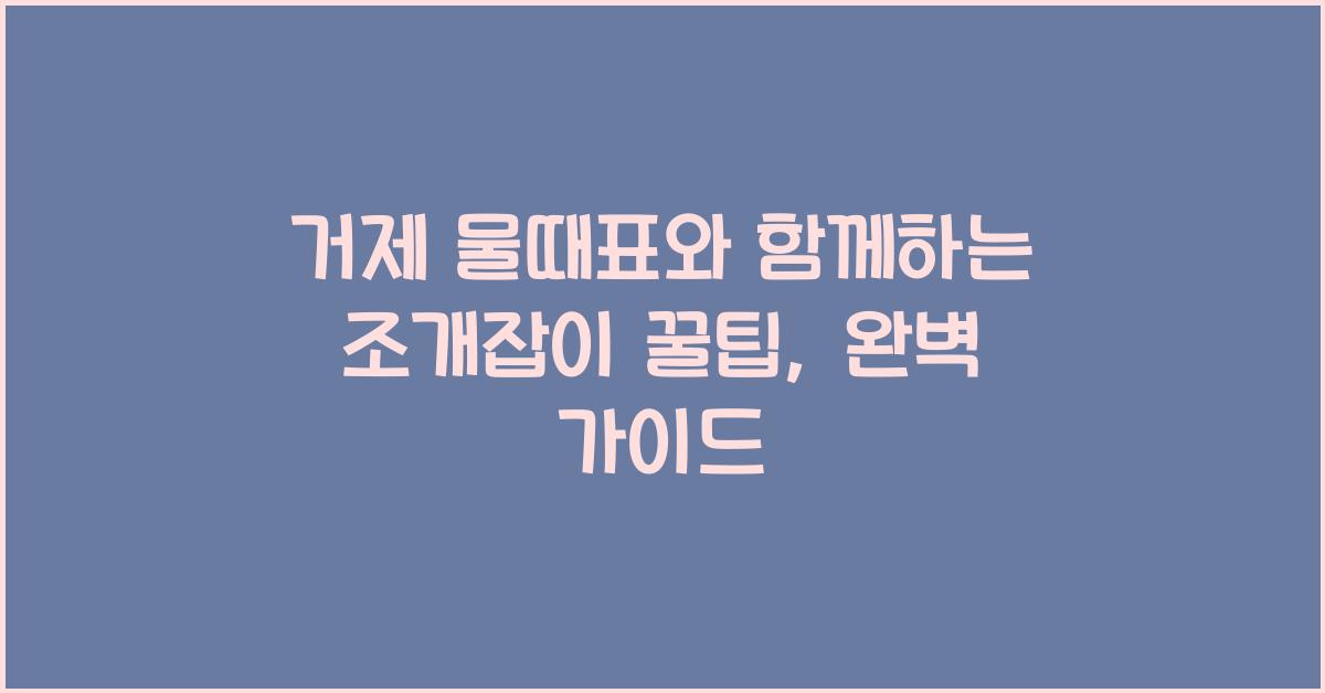 거제 물때표