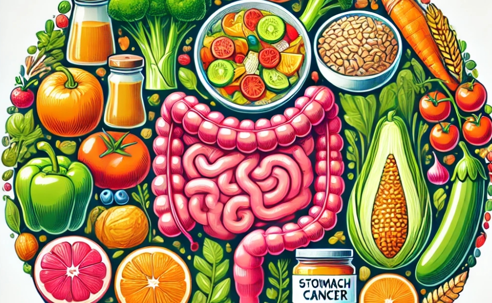 위에 좋은 음식을 표현한 이미지