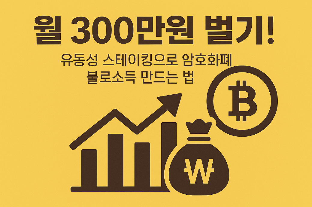 유동성 스테이킹으로 암호화폐 불로소득 만드는 법