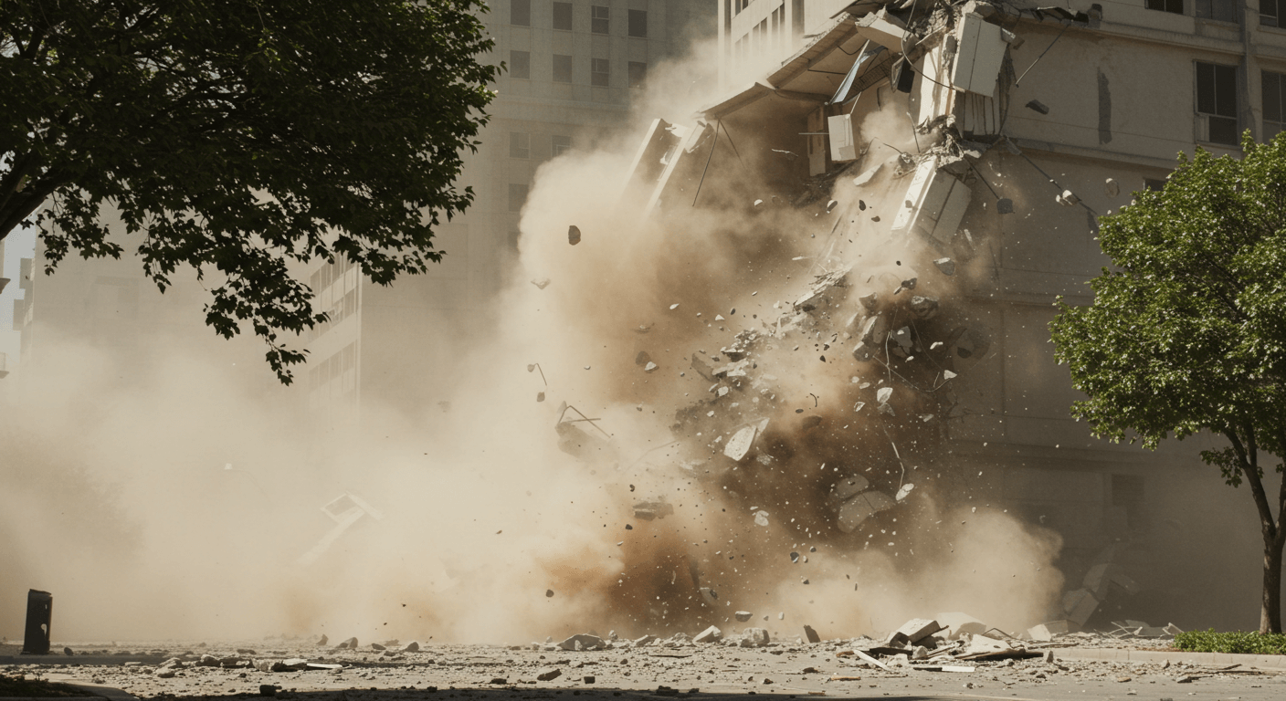 사고가 나는 모습