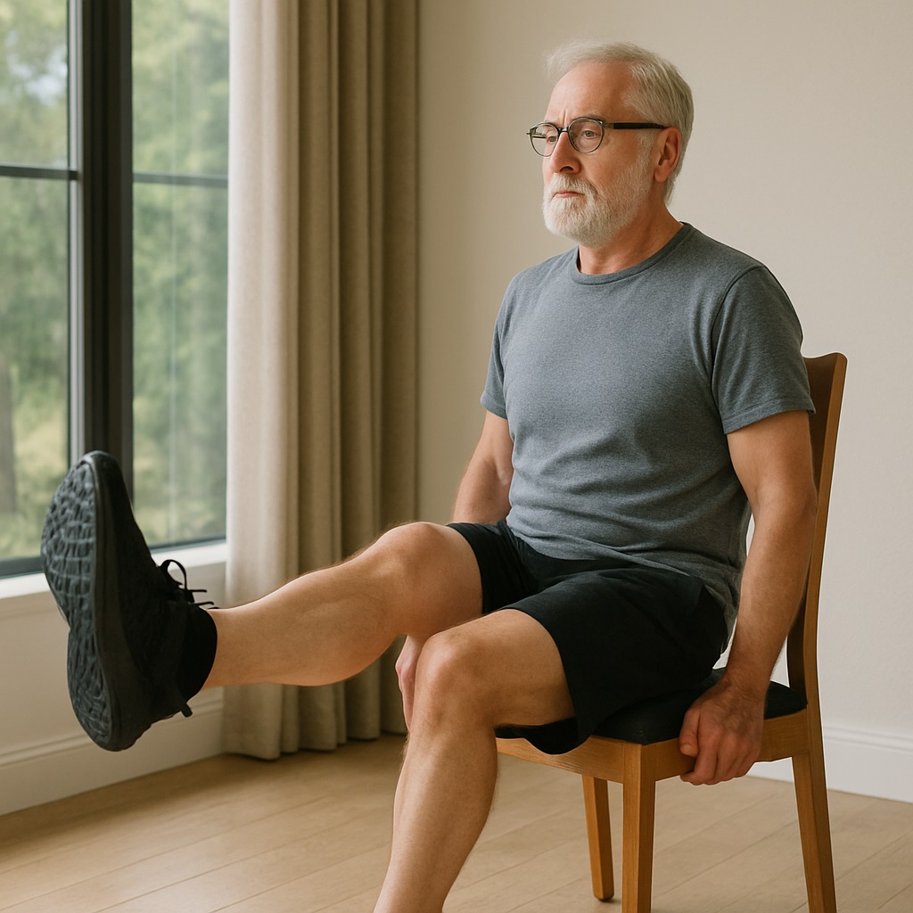 의자에서 다리들기, legging in a chair