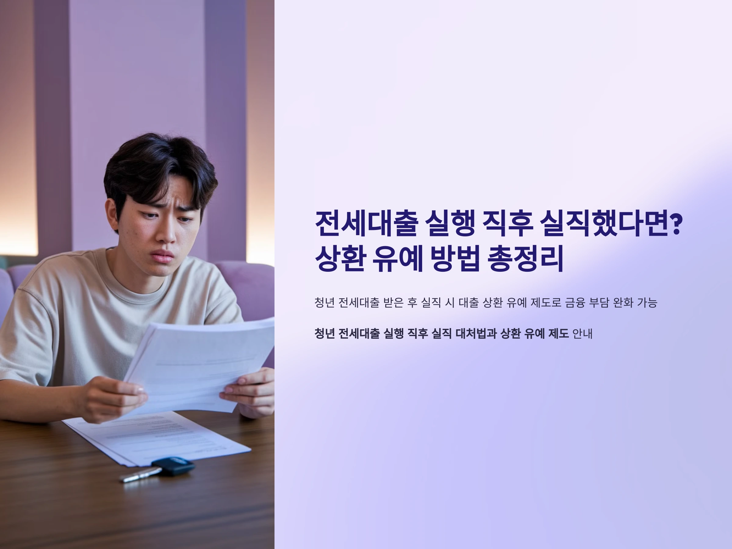 전세대출 실행 직후 실직했다면? 상환 유예 방법 총정리