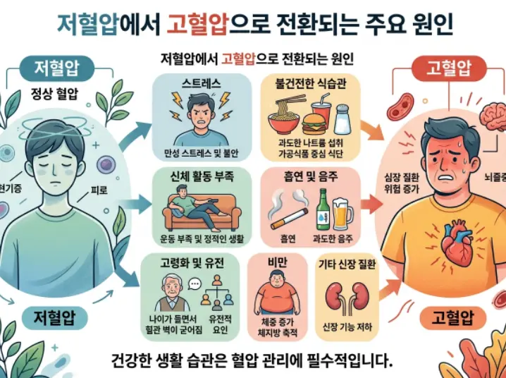 저혈압에서 고혈압으로 바뀌는 원인은?-1