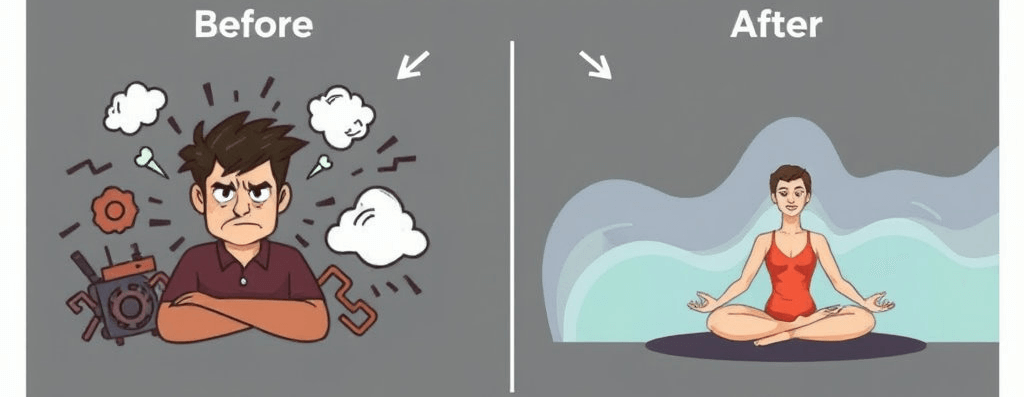 마음수련 빼기명상 전후 효과 비교 스트레스 개선