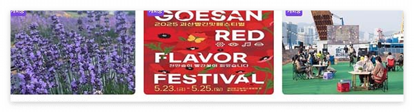 다양한 여름 축제 포스터