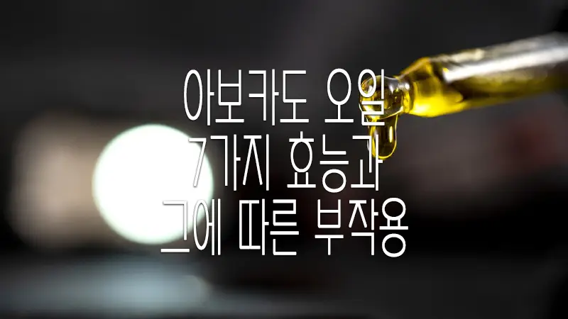 아보카도 오일 효능 7가지와 그에 따른 부작용