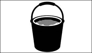 양동이나 대야에 구정물이 가득한꿈