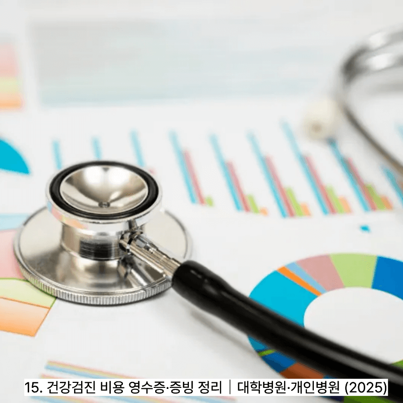 15. 건강검진 비용 영수증&middot;증빙 정리｜대학병원&middot;개인병원 (2025)