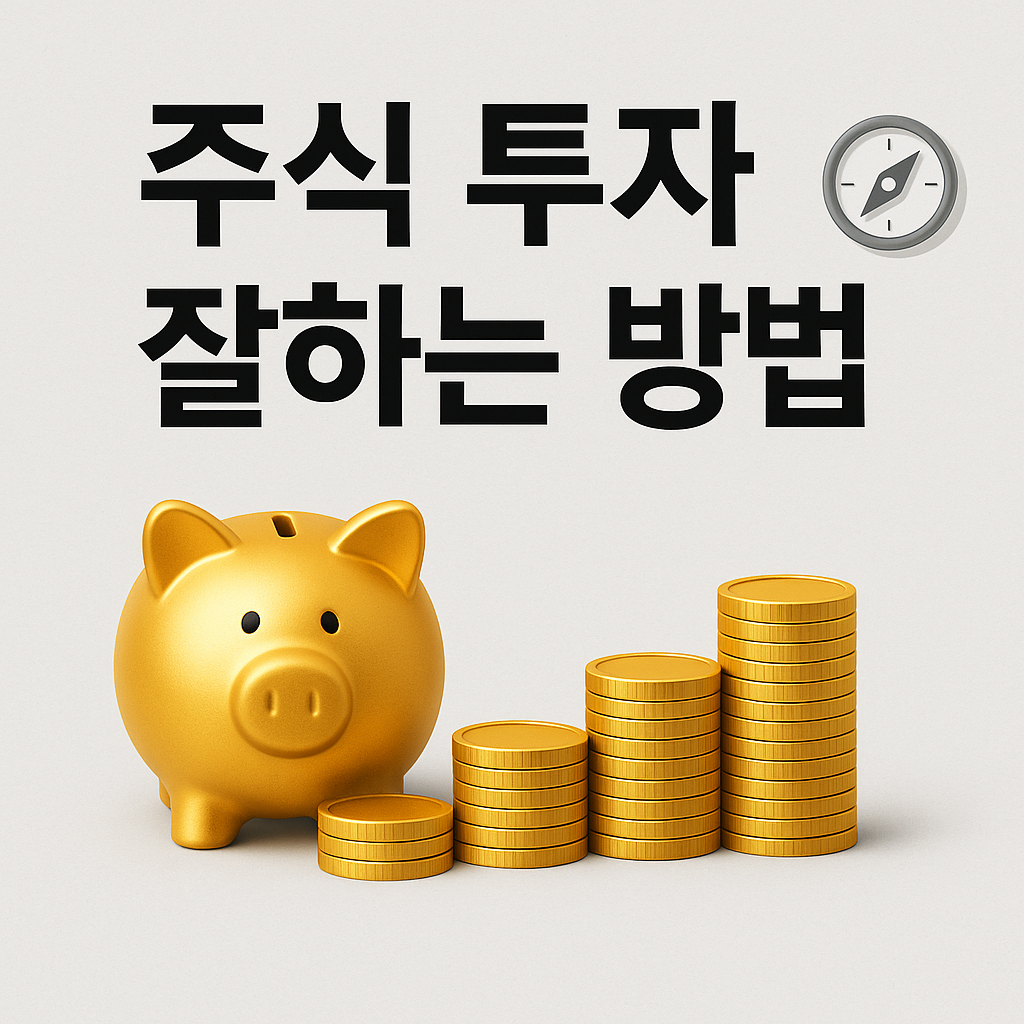 금색 저금통과 동전 계단으로 핵심 원칙을 상징하는 대표 이미지