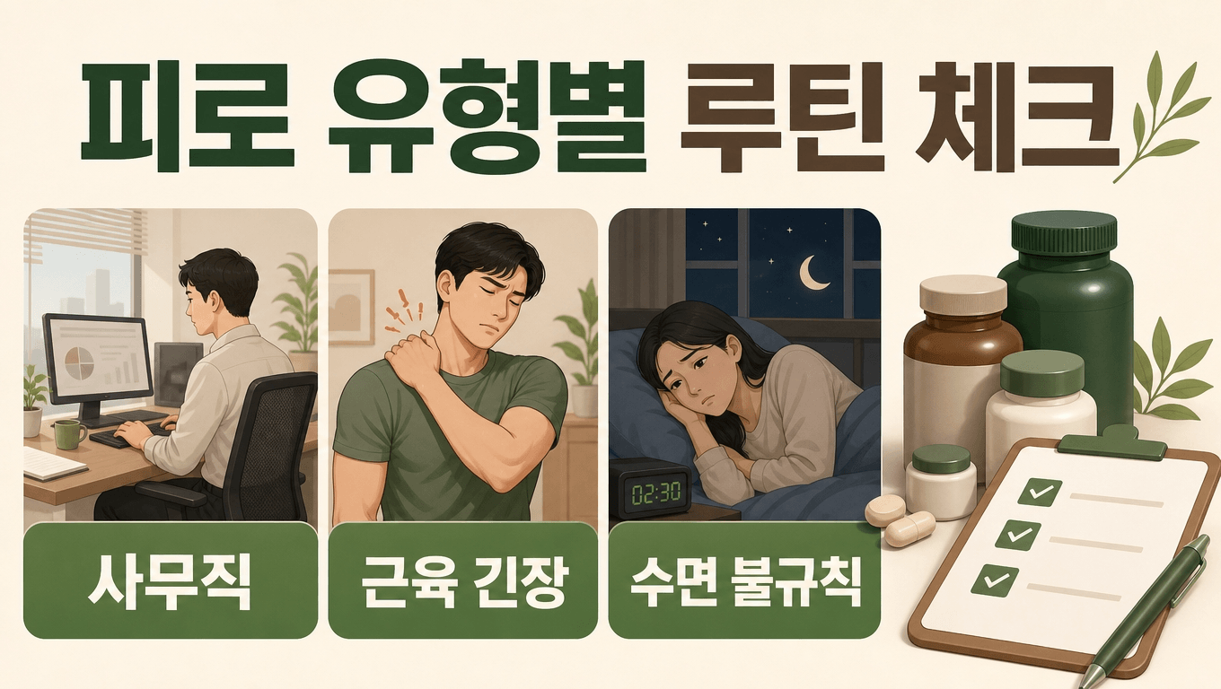 피로 유형별 영양제 루틴 체크