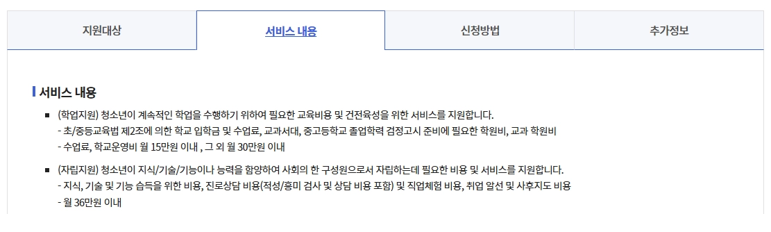 위기청소년 특별지원,자격확인,지원대상,지원금액 확인방법