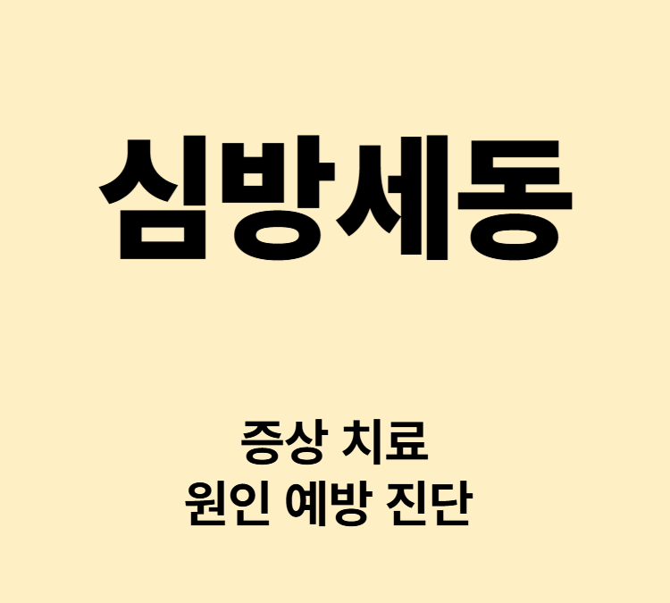 심방이 불규칙하고 빠르게 뛰는 부정맥 질환 심방세동 치료