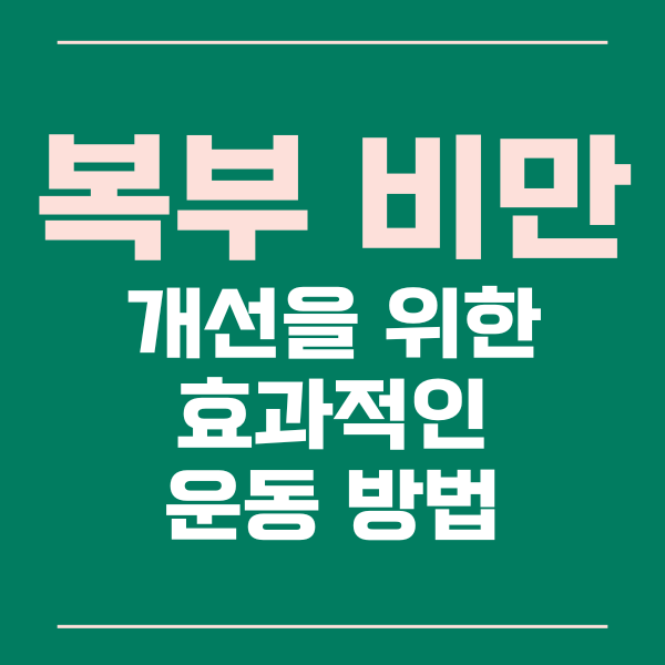 복부비만개선