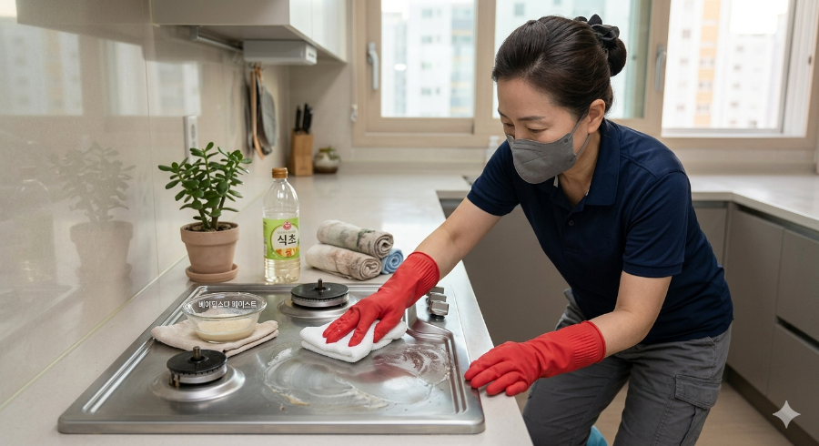 가스레인지 관리, 청소