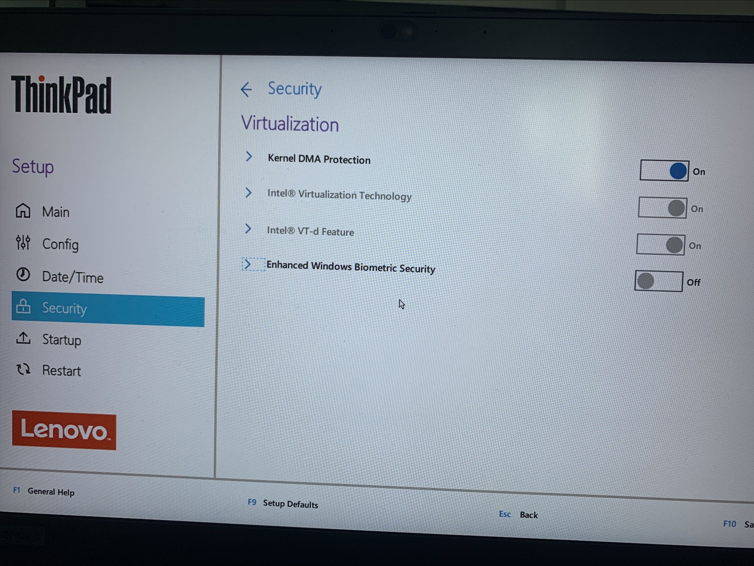 Virtualization 메뉴 위치
