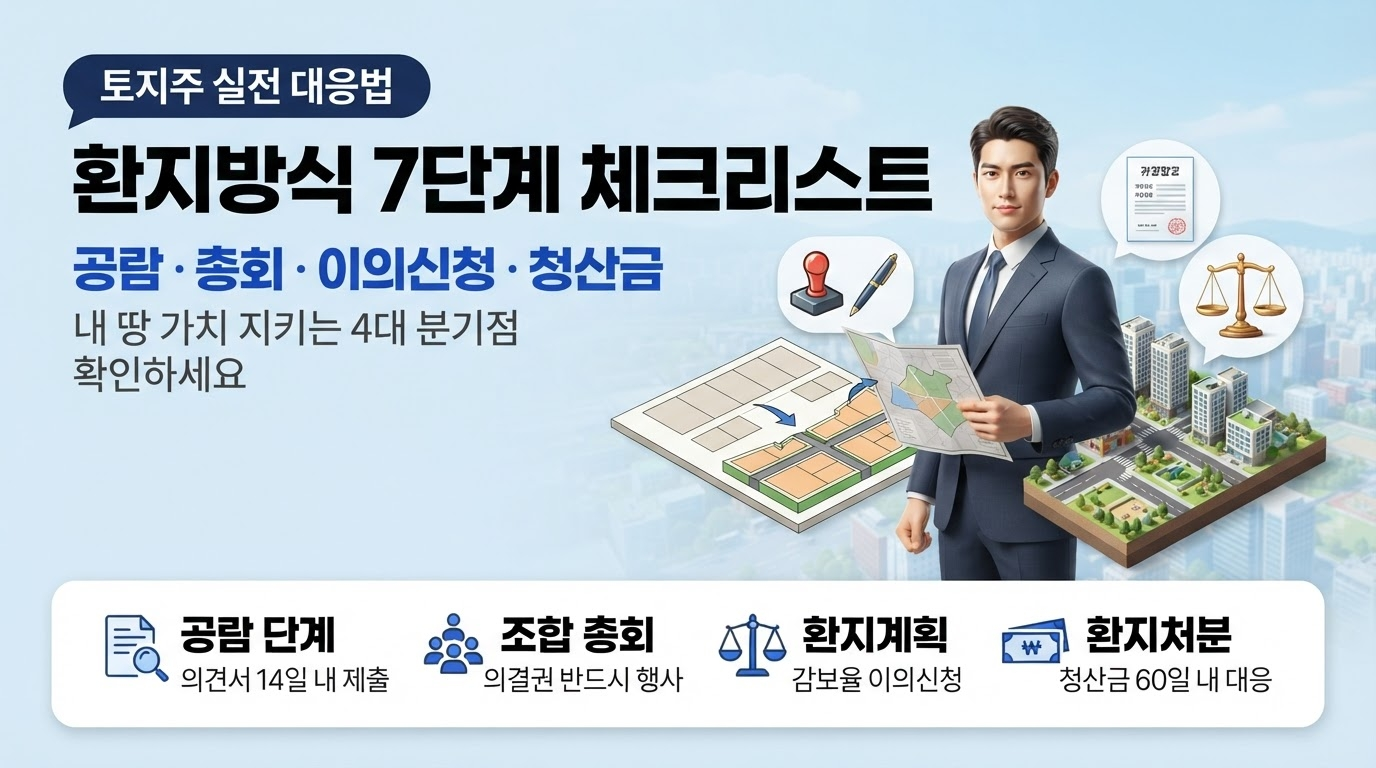 도시개발 환지방식 토지주 확인사항