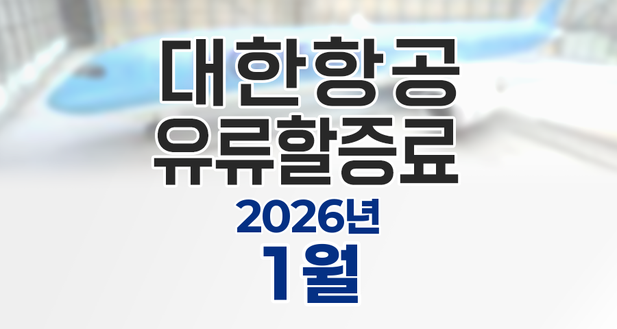 대한항공 2026년 1월 국제선 국내선 유류할증료 안내 및 전월 대비 변동사항