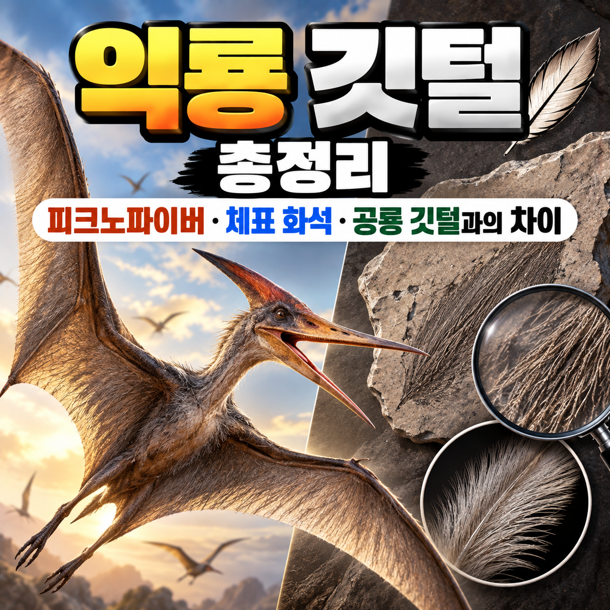 익룡 깃털