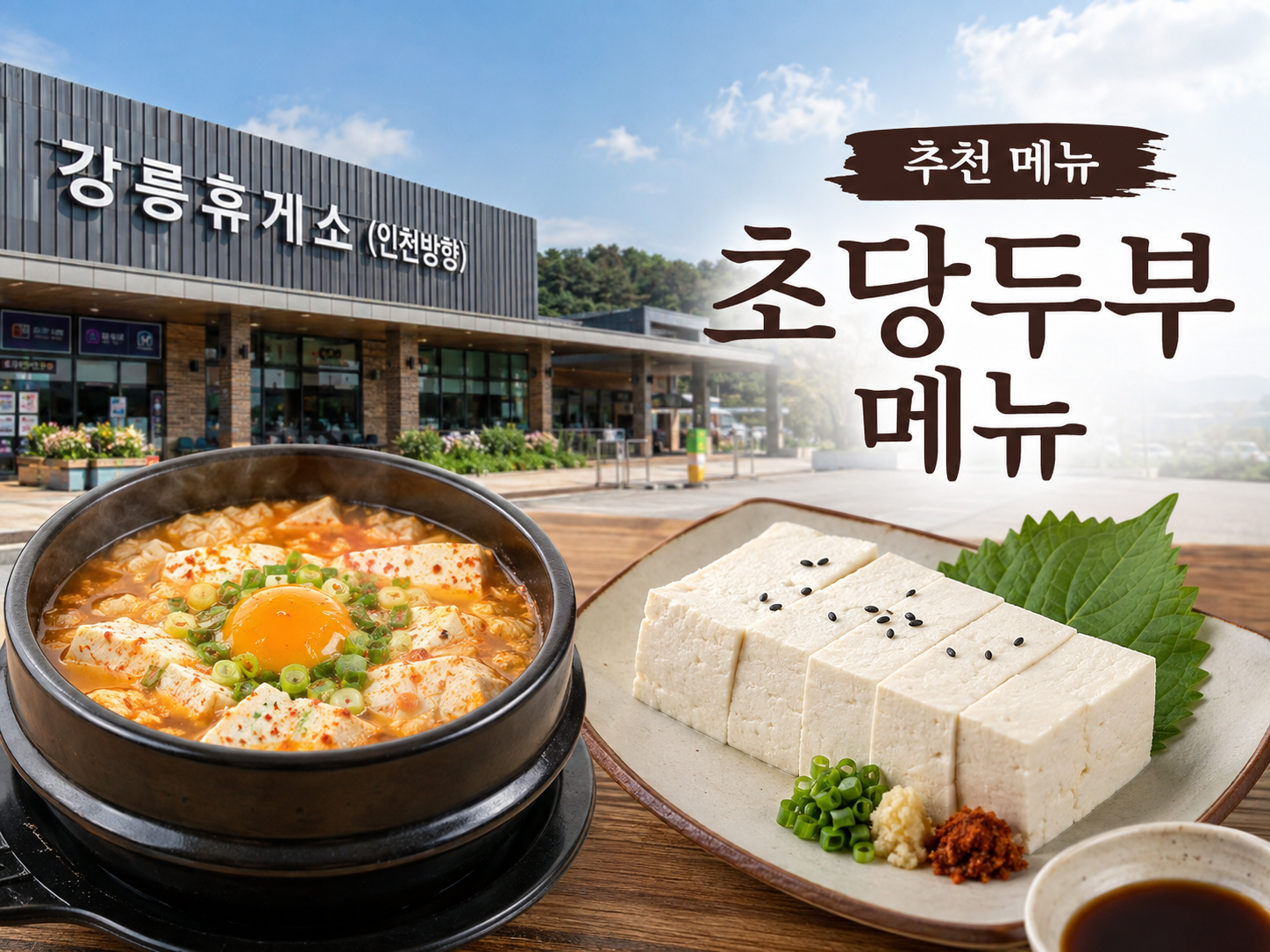 강릉휴게소 인천방향 초당두부 추천 메뉴