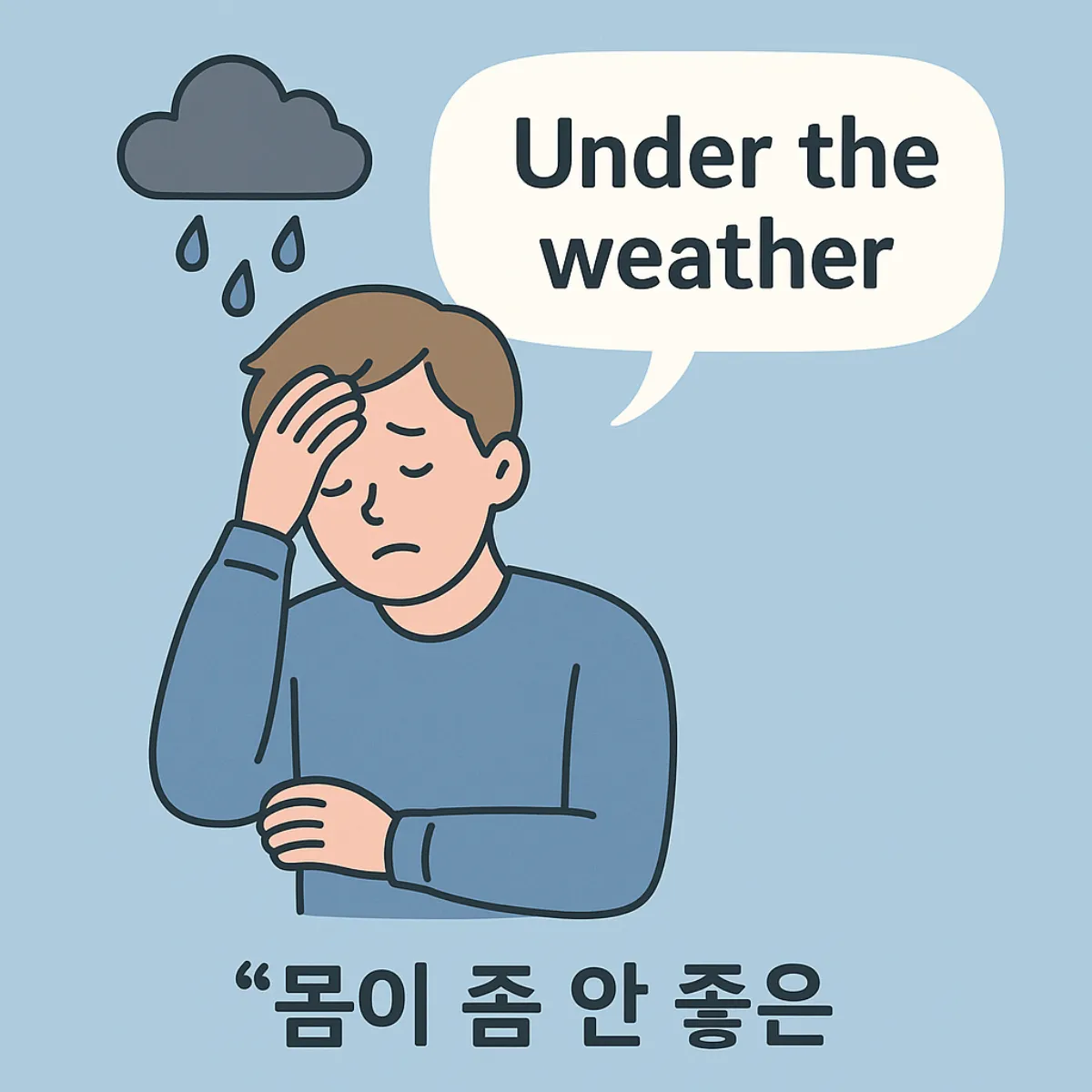 "Under the weather"의 뜻은? 이미지
