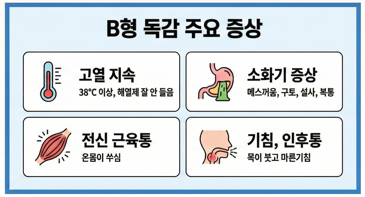 'B형 독감' 증상