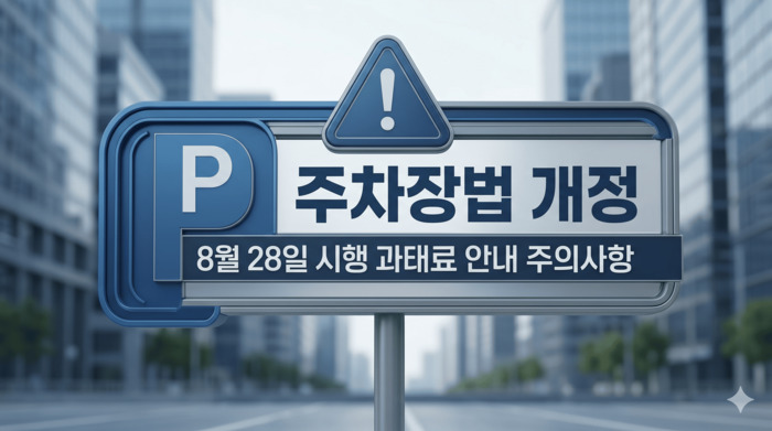 주차장법개정 8월 28일 시행 과태료 안내 주의사항