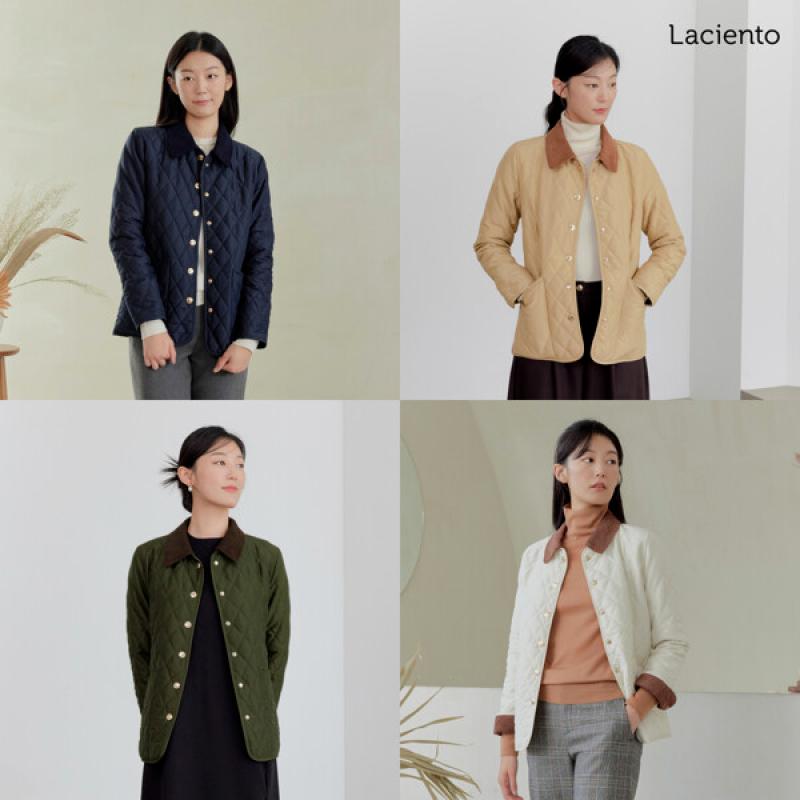 라씨엔토 23 Winter 금장 버튼 클래식 퀼팅 자켓